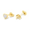 9ct Heart Shaped Diamond Cluster Stud Earrings - D9699 Alternative Image