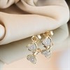 9ct Heart Shaped Diamond Cluster Stud Earrings - D9699 Alternative Image
