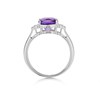 My Diamonds Silver Amethyst And Diamond Ring - D99105 Alternative Image