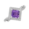 My Diamonds Silver Amethyst And Diamond Ring - D99111 Alternative Image