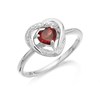 My Diamonds Silver Garnet And Diamond Earrings, Ring And Necklace Set - D99117 Alternative Image