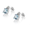 My Diamonds Silver Blue Topaz And Diamond Earrings - D99118 Alternative Image