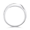 My Diamonds Silver Diamond Crossover Band Ring - D99146 Alternative Image