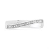 My Diamonds Silver Diamond Crossover Band Ring - D99148 Alternative Image
