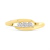 My Diamonds Gold Plated Silver Diamond Crossover Trilogy Ring - 6pts - D99152 Alternative Image