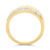 My Diamonds Gold Plated Silver Diamond Crossover Band Ring - 8pts - D99158 Alternative Image