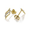 My Diamonds Gold Plated Silver Diamond Flame Stud Earrings - D99183 Alternative Image