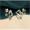 My Diamonds Silver Diamond-Set Open Heart Stud Earrings - D99210 Alternative Image