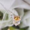 My Diamonds Silver Cushion Citrine And Diamond Necklace - D99232 Alternative Image