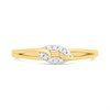 My Diamonds Gold Plated Silver Diamond-Set Open Chain-Link Ring - D99235 Alternative Image
