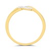 My Diamonds Gold Plated Silver Diamond-Set Open Chain-Link Ring - D99235 Alternative Image