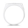 My Diamonds Silver Transverse Oval Diamond-Set Signet Ring - D99241 Alternative Image