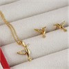 My Diamonds Gold Plated Silver Diamond-Set Humming Bird Pendant And Earring Set - D99252 Alternative Image