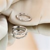 My Diamonds Silver Twisted Diamond-Set Hoop Earrings - D99267 Alternative Image