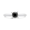 My Diamonds Silver Solitaire Black Diamond Ring, 90pts min - D99279 Alternative Image
