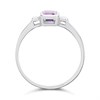 My Diamonds Silver Amethyst And Diamond Rub-Over Ring - D99287 Alternative Image