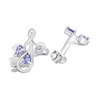 My Diamonds Silver Pear Tanzanite And Diamond Earrings - D99290 Alternative Image