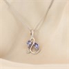 My Diamonds Silver Pear Tanzanite And Diamond Necklace - D99291 Alternative Image
