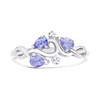 My Diamonds Silver Pear Tanzanite And Diamond Ring - D99292 Alternative Image