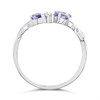 My Diamonds Silver Pear Tanzanite And Diamond Ring - D99292 Alternative Image