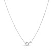 My Diamonds Silver Diamond-Set Double Marquise Loop Necklace - D99299 Alternative Image