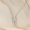 My Diamonds Silver Diamond-Set Double Marquise Loop Necklace - D99299 Alternative Image