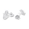 My Diamonds Silver Diamond-Set Hamsa Hand Stud Earrings - D99302 Alternative Image