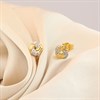 My Diamonds Gold Plated And Silver Diamond-Set Knot Stud Earrings - D99304 Alternative Image