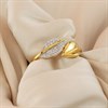 My Dias Gold Plated & Silver Diamond-Set Leaf Ring - D99306 Alternative Image