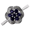 My Diamonds Silver Diamond And Sapphire Cluster Ring - D9930 Alternative Image