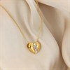 My Diamonds Gold Plated And Silver Diamond-Set Heart Necklace - D99316 Alternative Image