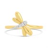 My Diamonds Gold Plated Silver Diamond-Set Dragonfly Ring - D99318 Alternative Image