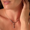 My Diamonds Silver Diamond Double Wave Necklet - D9974 Alternative Image
