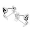 Silver Paw Print In Heart Earrings - 7mm - F01005 Alternative Image