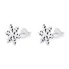 Silver Snowflake Stud Earrings - 10mm - F01008 Alternative Image