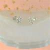 Silver Snowflake Stud Earrings - 10mm - F01008 Alternative Image