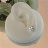 Silver Snowflake Stud Earrings - 10mm - F01008 Alternative Image