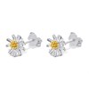 Silver Flower Stud Earrings - 7mm - F01010 Alternative Image