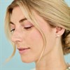 Silver Flower Stud Earrings - 7mm - F01010 Alternative Image