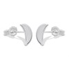 Silver Moon Stud Earrings - 8mm - F01013 Alternative Image