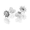 Silver Smiley Flower Stud Earrings - 6mm - F01017 Alternative Image