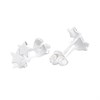 Silver Three Stars Stud Earrings - 8mm - F01019 Alternative Image