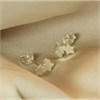 Silver Three Stars Stud Earrings - 8mm - F01019 Alternative Image