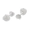 Silver Knot Stud Earrings - 6mm - F01020 Alternative Image