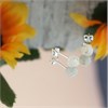 Silver Knot Stud Earrings - 6mm - F01020 Alternative Image