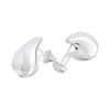 Silver Hollow Teardrop Stud Earrings - F01022 Alternative Image