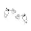 Silver Owl Stud Earrings - 8mm - F0103 Alternative Image