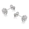 Silver Rose Stud Earrings - 7mm - F0106 Alternative Image