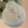 Silver Four Leaf Clover Heart Stud Earrings - 8mm - F0116 Alternative Image