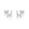 Silver Dinosaur Stud Earrings - 6mm - F0120 Alternative Image
